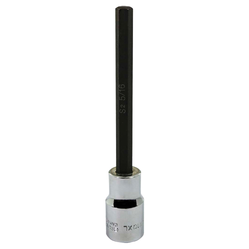 Douille, Hexagonale, 5/16" x 5" lo, Prise Prise carr&eacute;e 1/2" Maritime Industrial Rubber