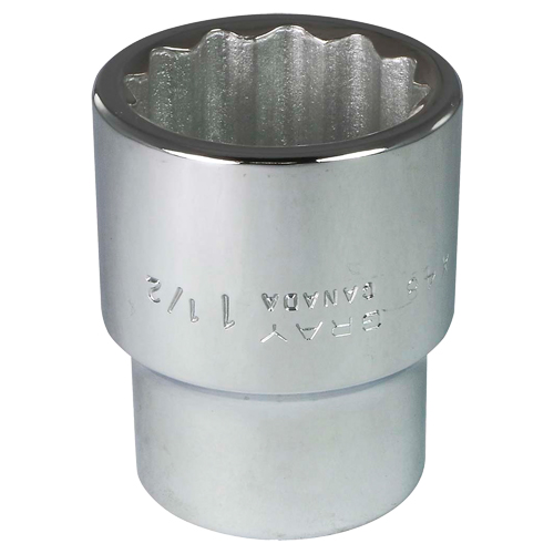 Socket, 1-1/2", 1" Drive, 12 Points Maritime Industrial Rubber