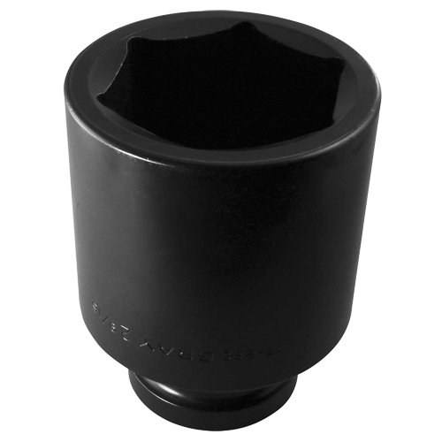 Socket, Impact, 2-9/16", 1" Drive, 6 Points Maritime Industrial Rubber