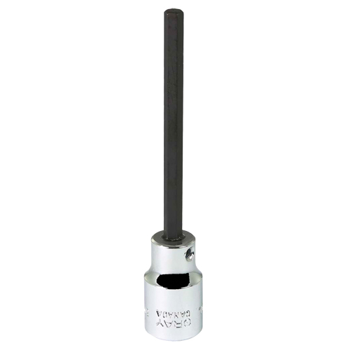 Bit Socket, 5 mm x 3-7/8" L, 3/8" Drive Maritime Industrial Rubber