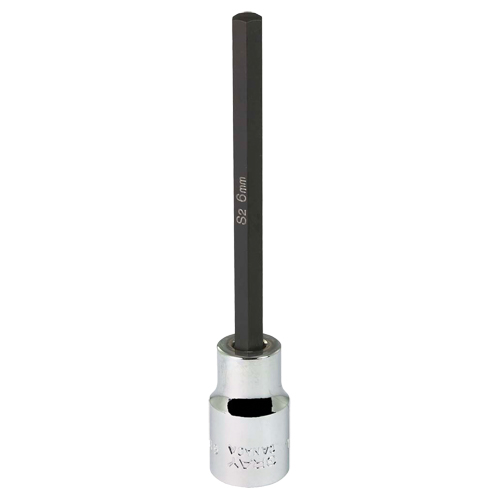 Extra Long Bit  Socket, 6 mm x 4" L, 3/8" Drive Maritime Industrial Rubber