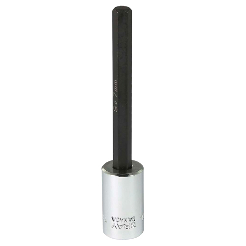 Extra Long Bit  Socket, 7 mm x 4" L, 3/8" Drive Maritime Industrial Rubber