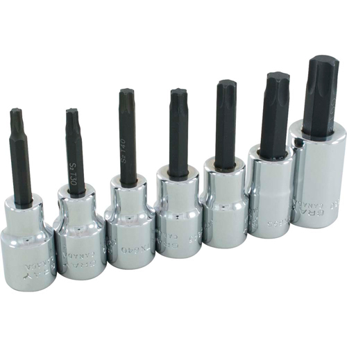 Jeu de douilles Torx, Torx, Prise 1/2", 7 mrcx Maritime Industrial Rubber
