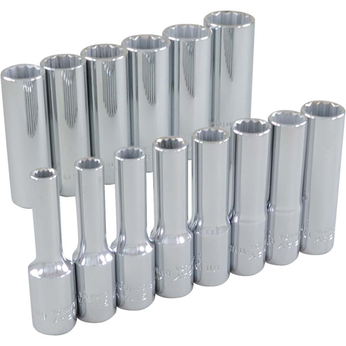 Jeu de douilles, 14 Mcx, Prise de 3/8", Profond Maritime Industrial Rubber
