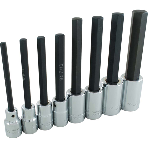 Jeu de douilles &agrave; t&ecirc;te hexagonale, Hexagonale, Prise 1/2", 8 mrcx Maritime Industrial Rubber