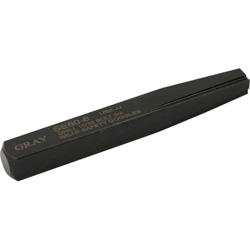 Straight Type Screw Extractor, 6, For Screw Size 3/4", Carbide Maritime Industrial Rubber