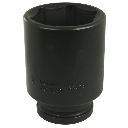 Douille, Chocs, 2-1/16", Prise 3/4", 6 pans, Profond Maritime Industrial Rubber
