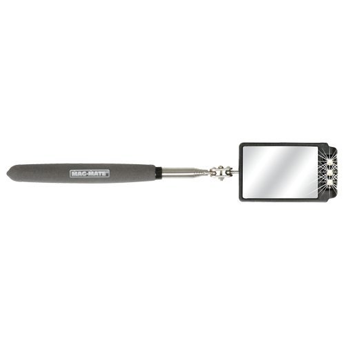 Miroir d'inspection, Rectangulaire, 2-3/4" lo x 1-7/8" la, T&eacute;lescopique Maritime Industrial Rubber