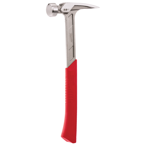 Smooth Face Framing Hammer, 22 oz., Solid Steel Handle, 15" L Maritime Industrial Rubber