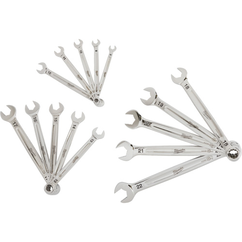 Wrench Set, Combination, 15 Pieces, Metric Maritime Industrial Rubber
