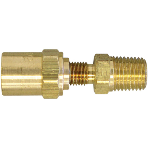 1/4" NPT Reusable Hose Fitting, 5/8" Dia., Brass Maritime Industrial Rubber