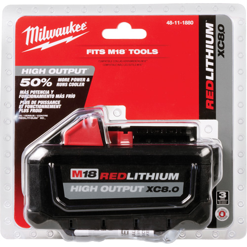 Bloc-pile M18 Redlithium High Output XC8.0, Lithium-ion, 18 V, 8,0 Ah Maritime Industrial Rubber
