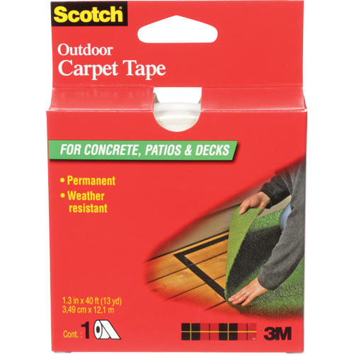 Scotch&reg; Outdoor Carpet Tape, 35 mm (1-2/5") W x 12.2 m (40') L Maritime Industrial Rubber