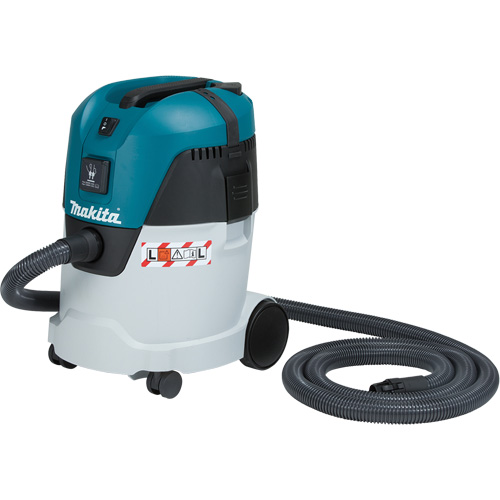 L Class Push & Clean Compact Dust Extractor, Wet-Dry, 1.34 HP, 6.6 US Gal. (25 Litres) Maritime Industrial Rubber