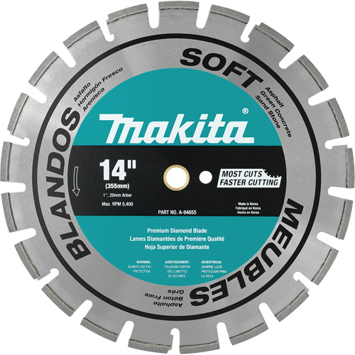 Lame de diamant segment&eacute;e pour mat&eacute;riau doux Maritime Industrial Rubber