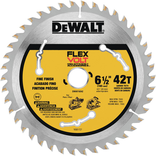FlexVolt&reg; TrackSaw Blade, 6-1/2", 42 Teeth, Wood Use Maritime Industrial Rubber