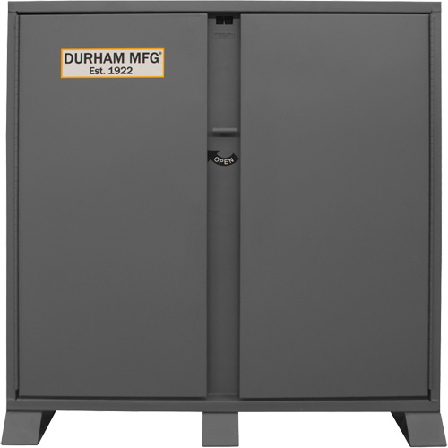 Jobsite Storage Shelving Cabinet, Steel, 47.5 Cubic Feet, Grey Maritime Industrial Rubber