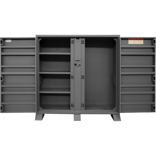 Jobsite Storage Shelving Cabinet, Steel, 47.5 Cubic Feet, Grey Maritime Industrial Rubber