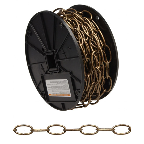 Chaîne d&eacute;corative, Acier au carbone, #10 x 60' (18,3 m) l, Charge d'utilisation 35 lb (0,0175 tonne) Maritime Industrial Rubber