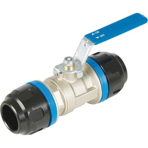 Standard Ball Valve, Aluminum, Manual, 1", Push Maritime Industrial Rubber