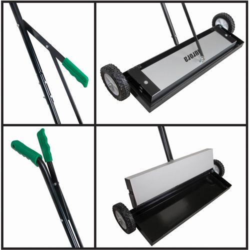 Magnetic Push Sweeper, 24" W Maritime Industrial Rubber
