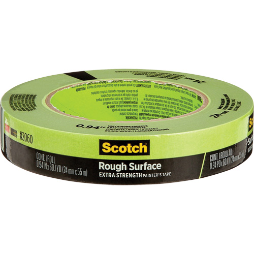 Scotch&reg; Rough Surface Painter's Tape 2060, 24 mm (1") x 55 m (180'), Green Maritime Industrial Rubber