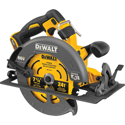 FlexVolt&reg; Max Brushless Circular Saw with Electric Brake (Tool Only), 7-1/4", 60 V Maritime Industrial Rubber