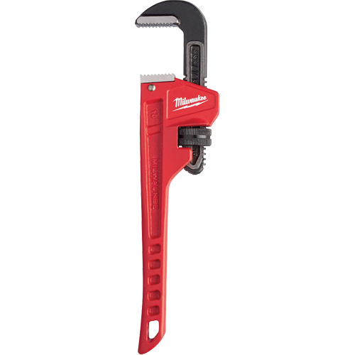 Cl&eacute; &agrave; tuyau, Cap des m&acirc;choires 1-1/2", Longueur 10", Fini Rev&ecirc;tement en poudre, Prise Ergonomique Maritime Industrial Rubber