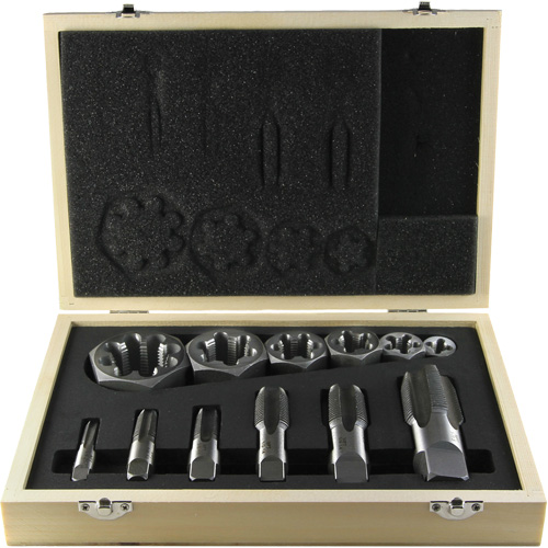 DRILLCO Pipe Tap Set, 12 Pieces Maritime Industrial Rubber