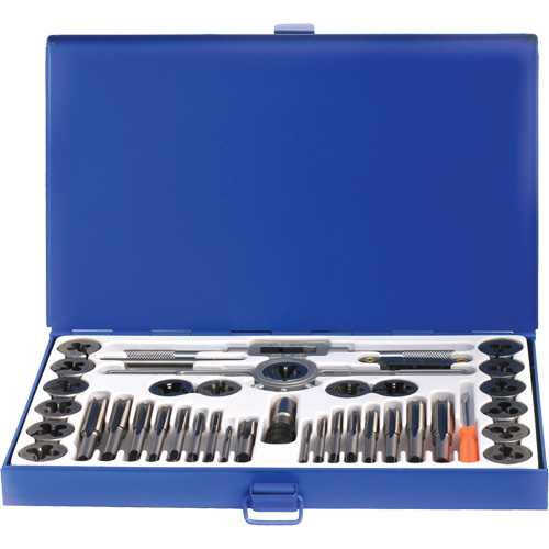 DRILLCO Fractional Tap & Die Set, 40 Pieces Maritime Industrial Rubber