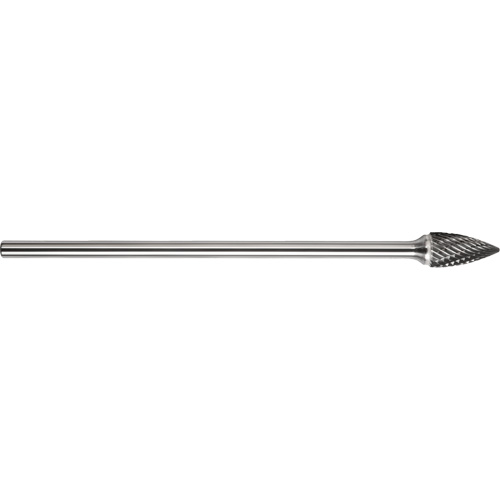 DRILLCO Single Cut Flame Shaped Burr, SG-1L6 Maritime Industrial Rubber