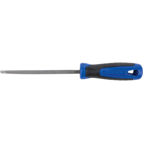 Slim Taper File With Handle, Triangle, 6", Single Maritime Industrial Rubber