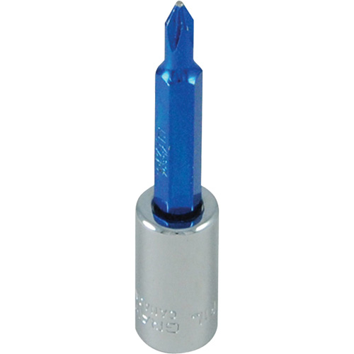 Blue Tip Screwdriver Bit, Phillips, #1, 1/4" Drive Maritime Industrial Rubber