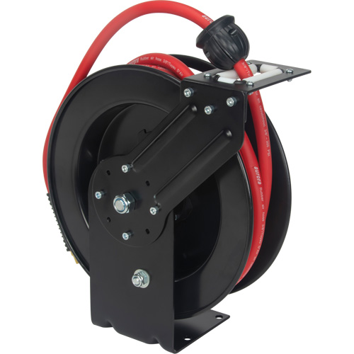 Hose Reel, Air/Water, 3/8" x 25', Single Hose, 300 psi Maritime Industrial Rubber