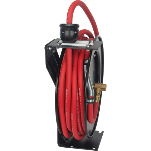 Hose Reel, Air/Water, 3/8" x 35', Single Hose, 300 psi Maritime Industrial Rubber