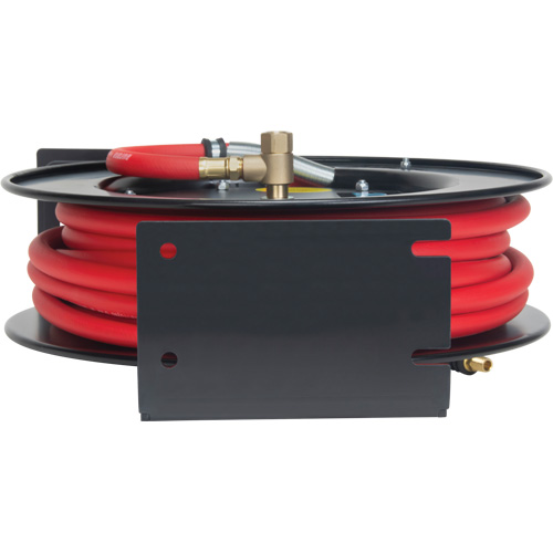 Hose Reel, Air/Water, 3/8" x 50', Single Hose, 300 psi Maritime Industrial Rubber
