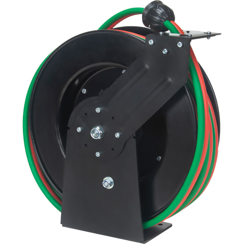 Welding Hose Reel, Welding Gases, 1/4" x 50', Single Hose, 300 psi Maritime Industrial Rubber