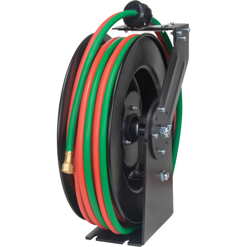 Welding Hose Reel, Welding Gases, 1/4" x 50', Single Hose, 300 psi Maritime Industrial Rubber