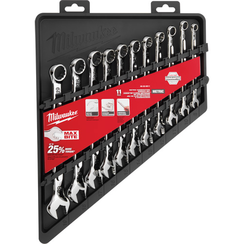 Wrench Set, Combination, 11 Pieces, Metric Maritime Industrial Rubber