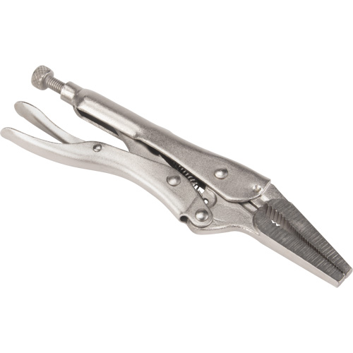 Locking Pliers with Wire Cutter, 6-1/2" Length, Long Nose Maritime Industrial Rubber