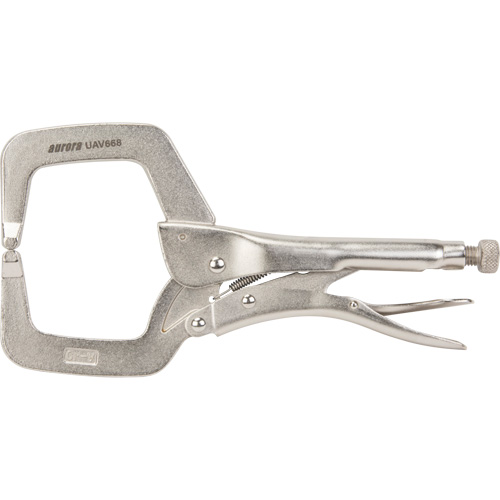 Locking Pliers, 11" Length, C-Clamp Maritime Industrial Rubber