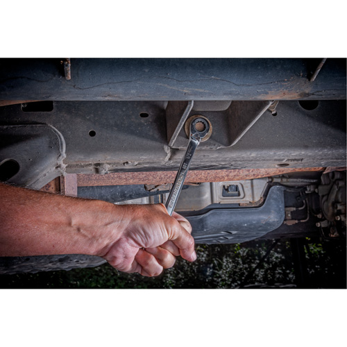 90-Tooth Reversible Ratcheting Wrench, 12 Point, 1/2", Chrome/Polished Finish Maritime Industrial Rubber