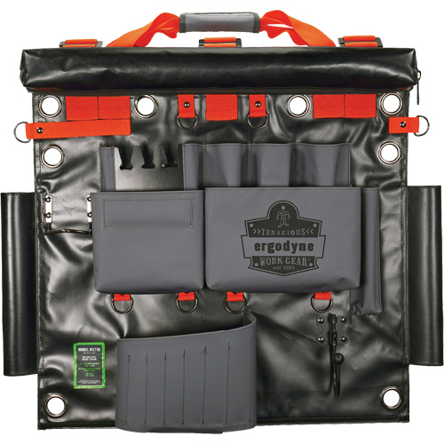 Arsenal 5710 Bucket Truck Tool Board with Tool Tethering Attachment Points, Nylon, 8 Pockets, Grey Maritime Industrial Rubber
