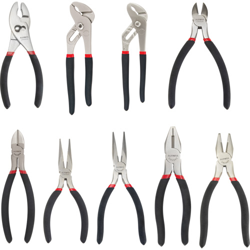 All-Purpose Plier Set, 9 Pieces Maritime Industrial Rubber