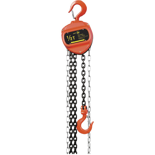 VCH Series Chain Hoist, 20' Lift, 1100 lbs. (0.5 tons) Capacity, Heat-Treated Alloy Steel Chain Maritime Industrial Rubber