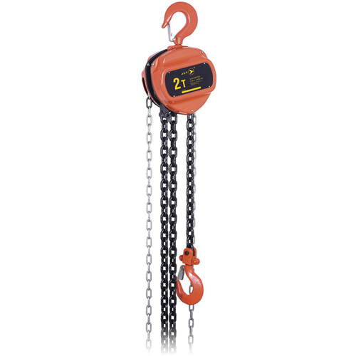 VCH Series Chain Hoist, 10' Lift, 4400 lbs. (2 tons) Capacity, Heat-Treated Alloy Steel Chain Maritime Industrial Rubber
