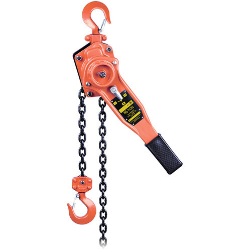 VLP Series Lever Chain Hoist, 10' Lift, 1653.46 lbs. (0.75 tons) Capacity Maritime Industrial Rubber
