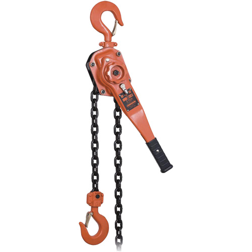 KLP-300L-5 KLP Series Heavy-Duty Lever Chain Hoist with Overload Protection, 5' Lift, 6000 lbs. (3 tons) Capacity Maritime Industrial Rubber