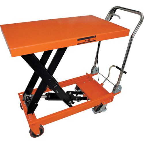SLC-1100 Chariot avec table de levage hydraulique &agrave; ciseaux s&eacute;rie SLC, 39" lo x 21" la, Cap. 1100 lb Maritime Industrial Rubber