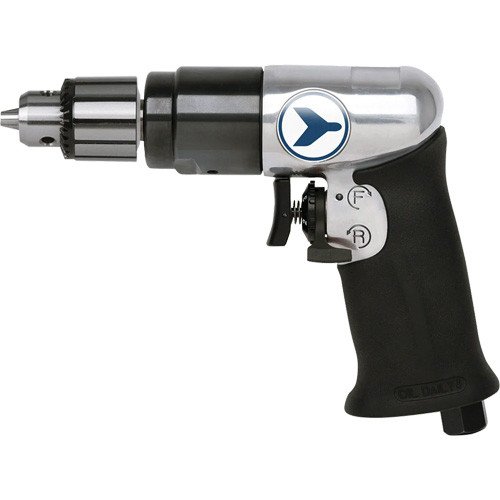 AD38VSRK Variable Speed Air Drill, 6 CFM, 1/4" NPT, 82 dBA, 3/8" Chuck, Keyed Maritime Industrial Rubber